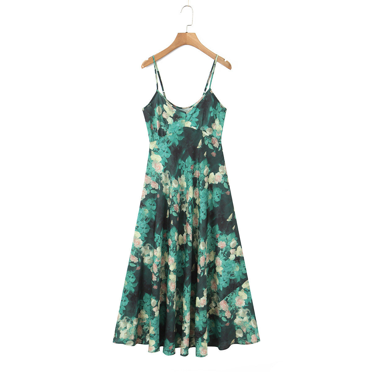 Rose print and ankle dress