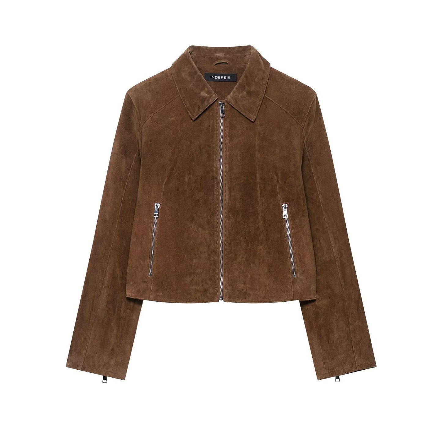 Short leather jacket