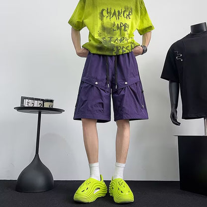 Purple beach shorts casual loose shorts for men