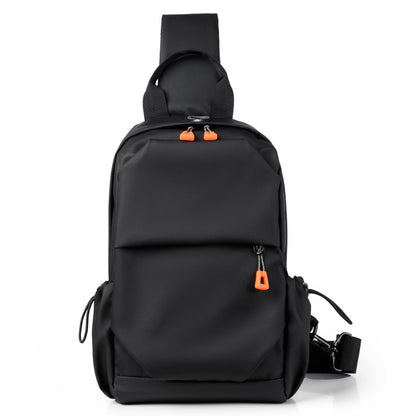 Modieuze multifunctionele heren PU-leren crossbodytas met USB-oplader