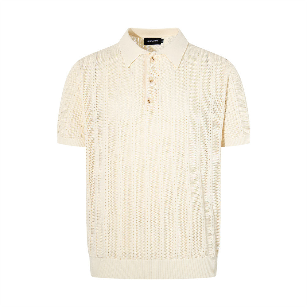 Flip collar short sleeved T-shirt cover up