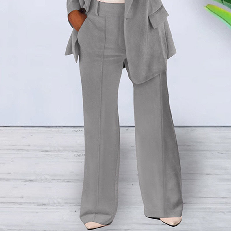 Style Spring Summer Fashionable Notch Lapel Slim Fit Blazer Elegant Suit Jacket Women's Suit Set