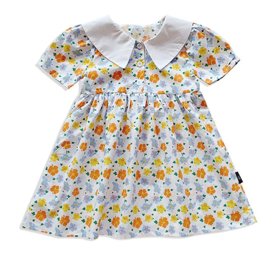 Meisjes zomerjurk met korte mouwen