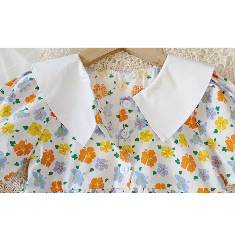 Meisjes zomerjurk met korte mouwen