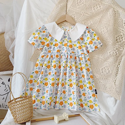 Meisjes zomerjurk met korte mouwen