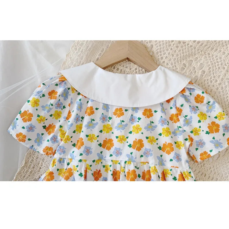 Meisjes zomerjurk met korte mouwen