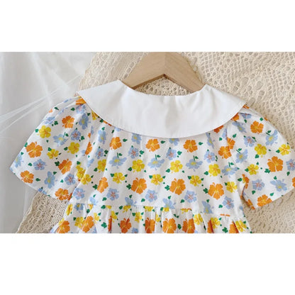 Meisjes zomerjurk met korte mouwen