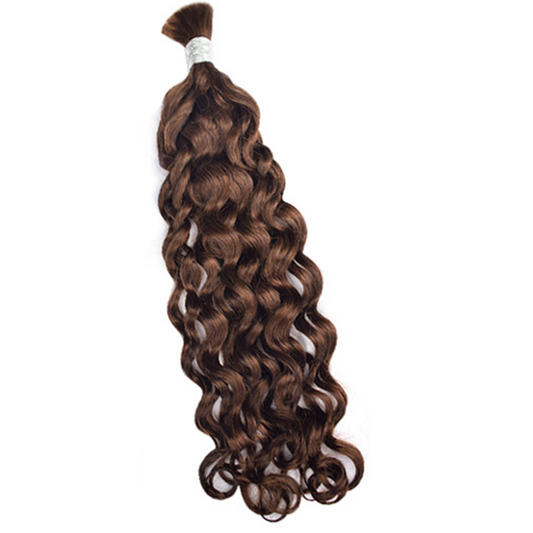 Italy Curly Braiding Hair Extensions #4 Chocolate Brown | 100% Human Hair