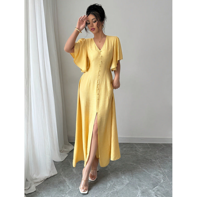 Europe and America cross border 2026 Summer new Amazon AliExpress original women's elegant collar dress women's clothing