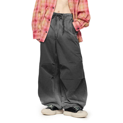 Jie Zhan men's clothing | Ready-to-wear washed wide-leg inkjet overalls 2025 Autumn New Drityfit azut dyed