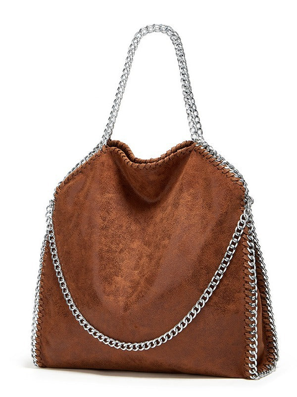 Women's bag new chain bag European and American fashion brand S handbag simple folding women's bag M shoulder bag casual satchel