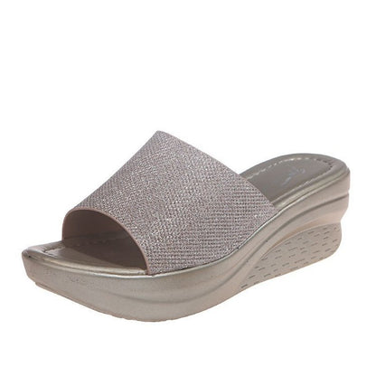 Foreign trade cross-border Women's 41 plus size slippers 2025 spring and summer new Roman platform women's shoes wedge ladies' sandals