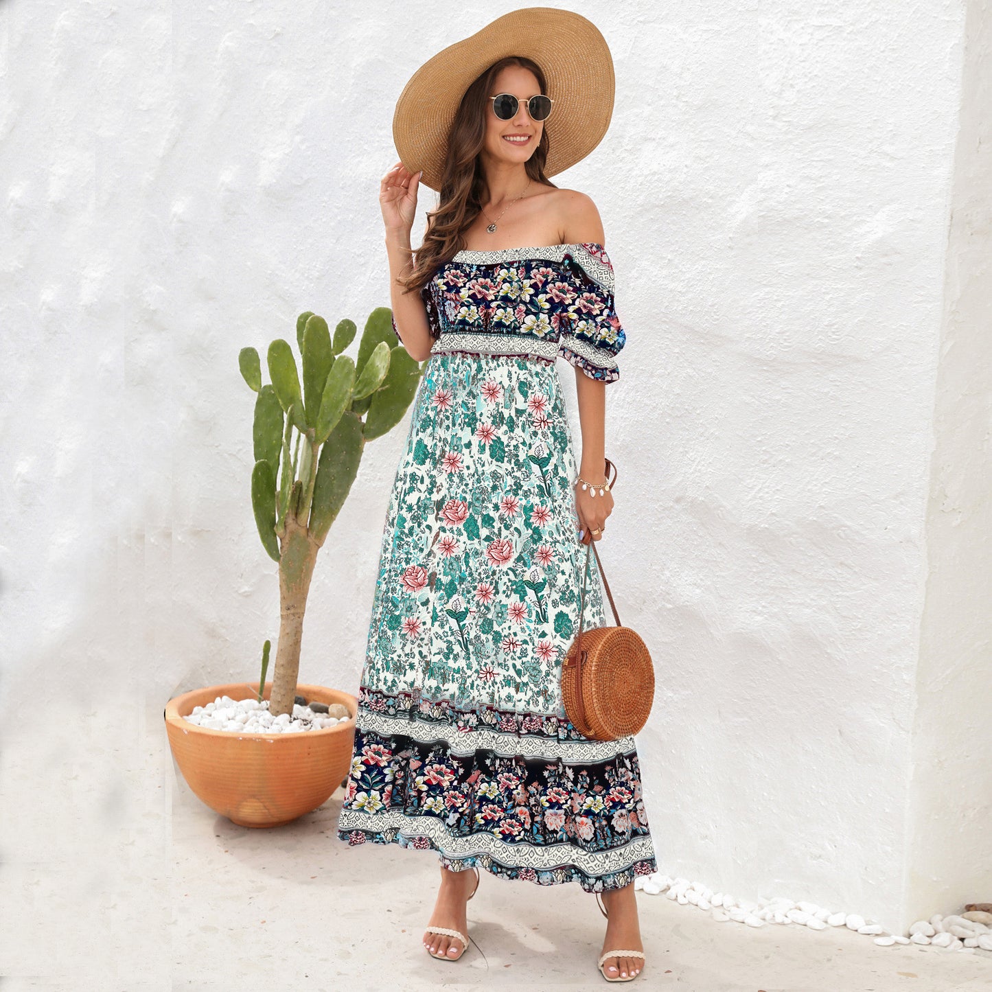 Amazon Bohemian Beach Vacation Dress