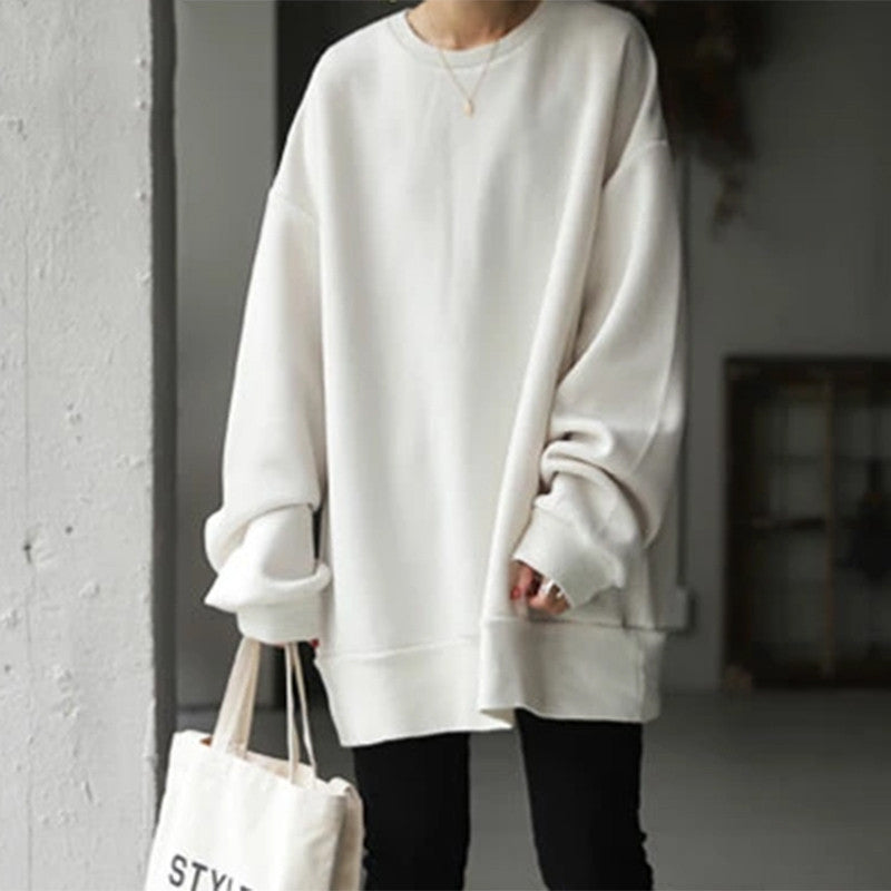 Overzised sweatshirt met ronde hals en lange mouwen