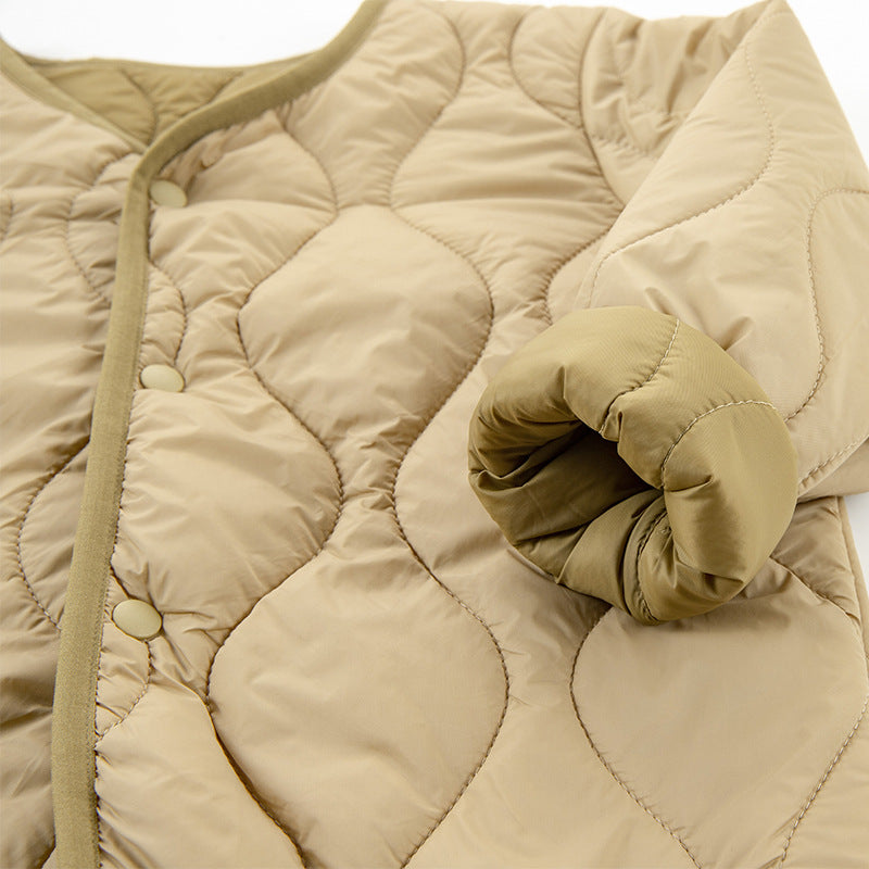 Children's lightweight wool filled down jacket liner warm long sleeves boys and girls children teens babies school uniform winter clothes