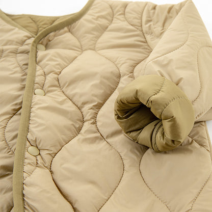 Children's lightweight wool filled down jacket liner warm long sleeves boys and girls children teens babies school uniform winter clothes