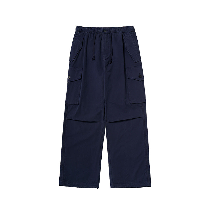 Jie Zhan men's clothing | Azut dyed paratrooper overalls fall 2025 retro Street Tide brand loose parachute pants