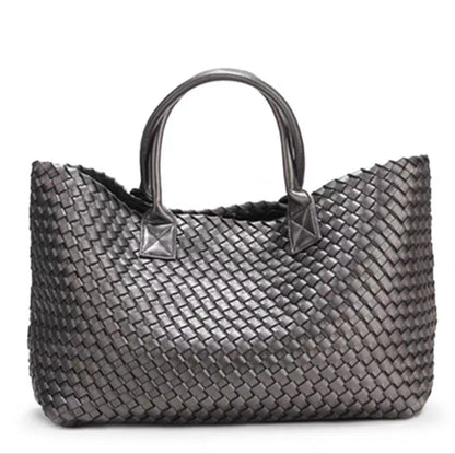 2025 New woven tote big bag fashionable high-end handbag celebrity same style trendy hand-carrying bag shoulder bag