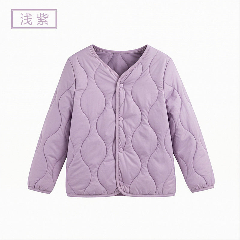 Children's lightweight wool filled down jacket liner warm long sleeves boys and girls children teens babies school uniform winter clothes