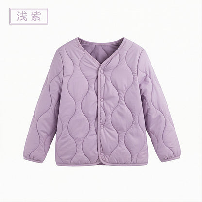 Children's lightweight wool filled down jacket liner warm long sleeves boys and girls children teens babies school uniform winter clothes