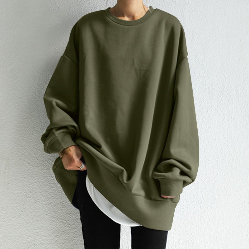 Overzised sweatshirt met ronde hals en lange mouwen