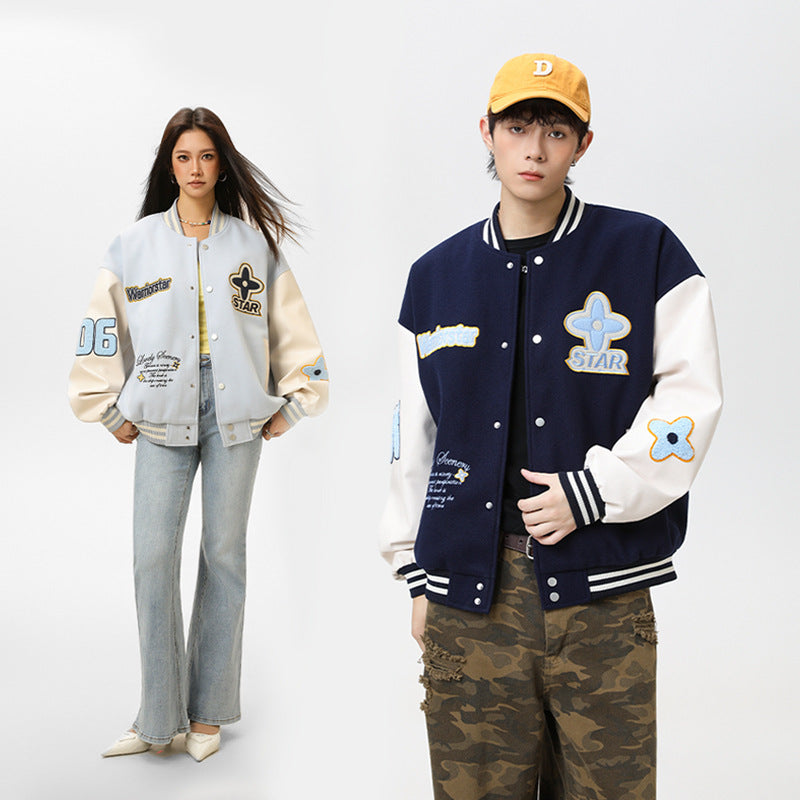 Jie Zhan YOU goods | Diamond embroidered American sports baseball uniform 25 Autumn New American flight jacket men