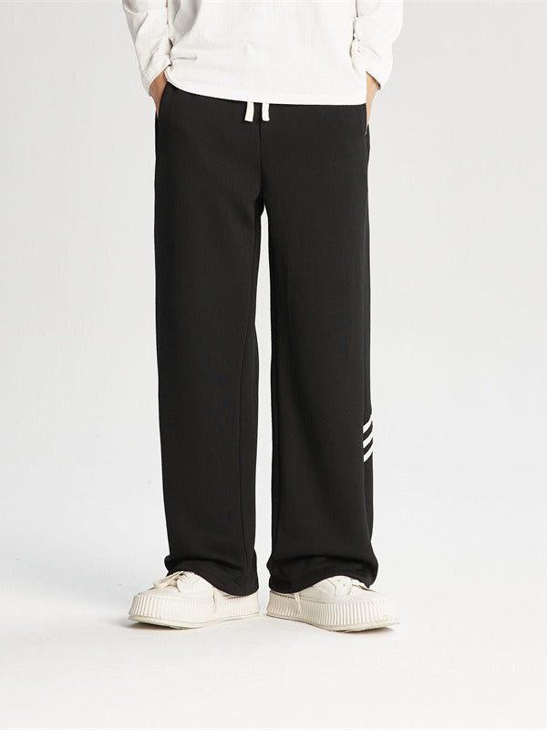 LKTM men's clothing# American heavy striped sweatpants men's and women's spring new fashion brand loose all-matching straight sports pants