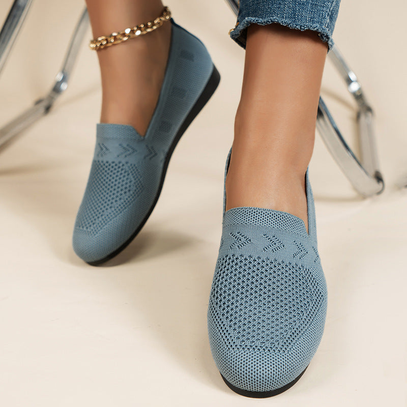Independent station 2025 Spring and Autumn new European and American Foreign trade plus size round toe flat shoes women's low-cut sports casual shoes