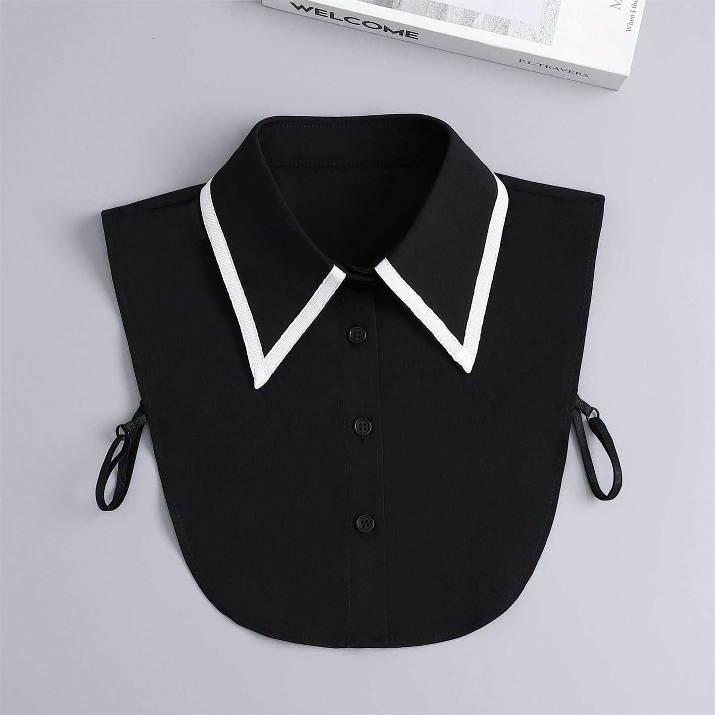 Women's detachable collar women's autumn and winter all-match fashion pointed collar houndstooth shirt collar women's long shirt collar cross-border manufacturers
