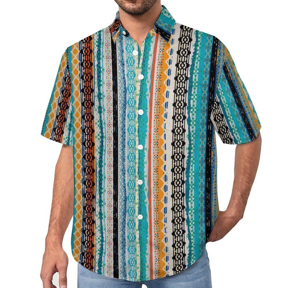 Men's Hawaiian shirt short sleeve button shirt tropical summer beach blouse casual floral Hawaiian shirt