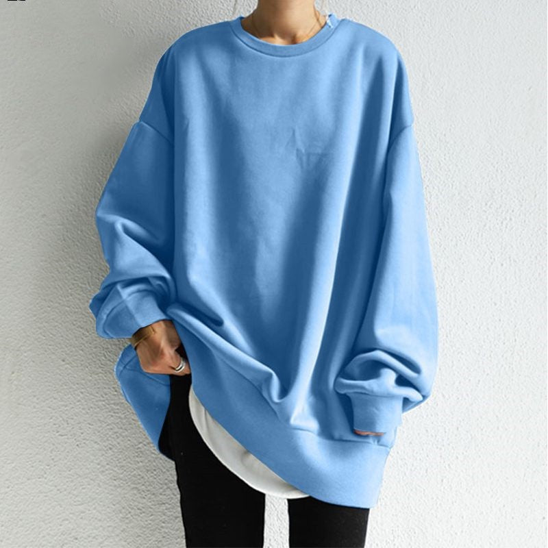 Overzised sweatshirt met ronde hals en lange mouwen