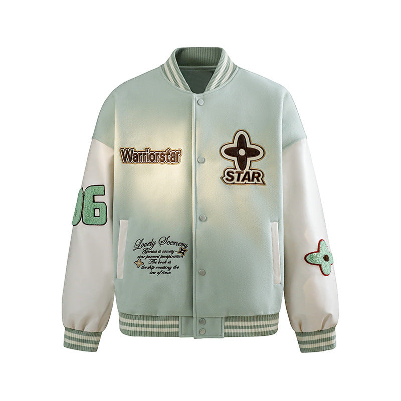 Jie Zhan YOU goods | Diamond embroidered American sports baseball uniform 25 Autumn New American flight jacket men