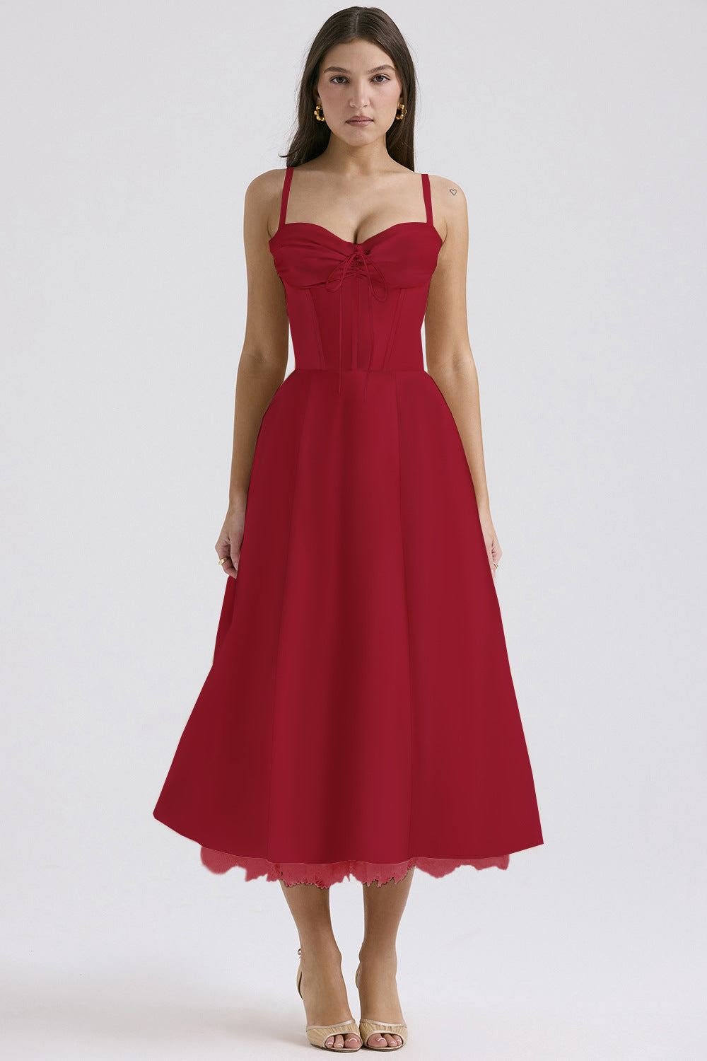 Europe and America cross border elegant floral series French summer strap gentle dress slimming floral strap dress