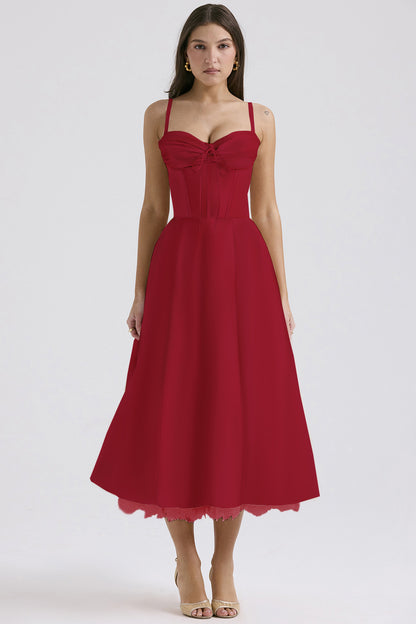 Europe and America cross border elegant floral series French summer strap gentle dress slimming floral strap dress