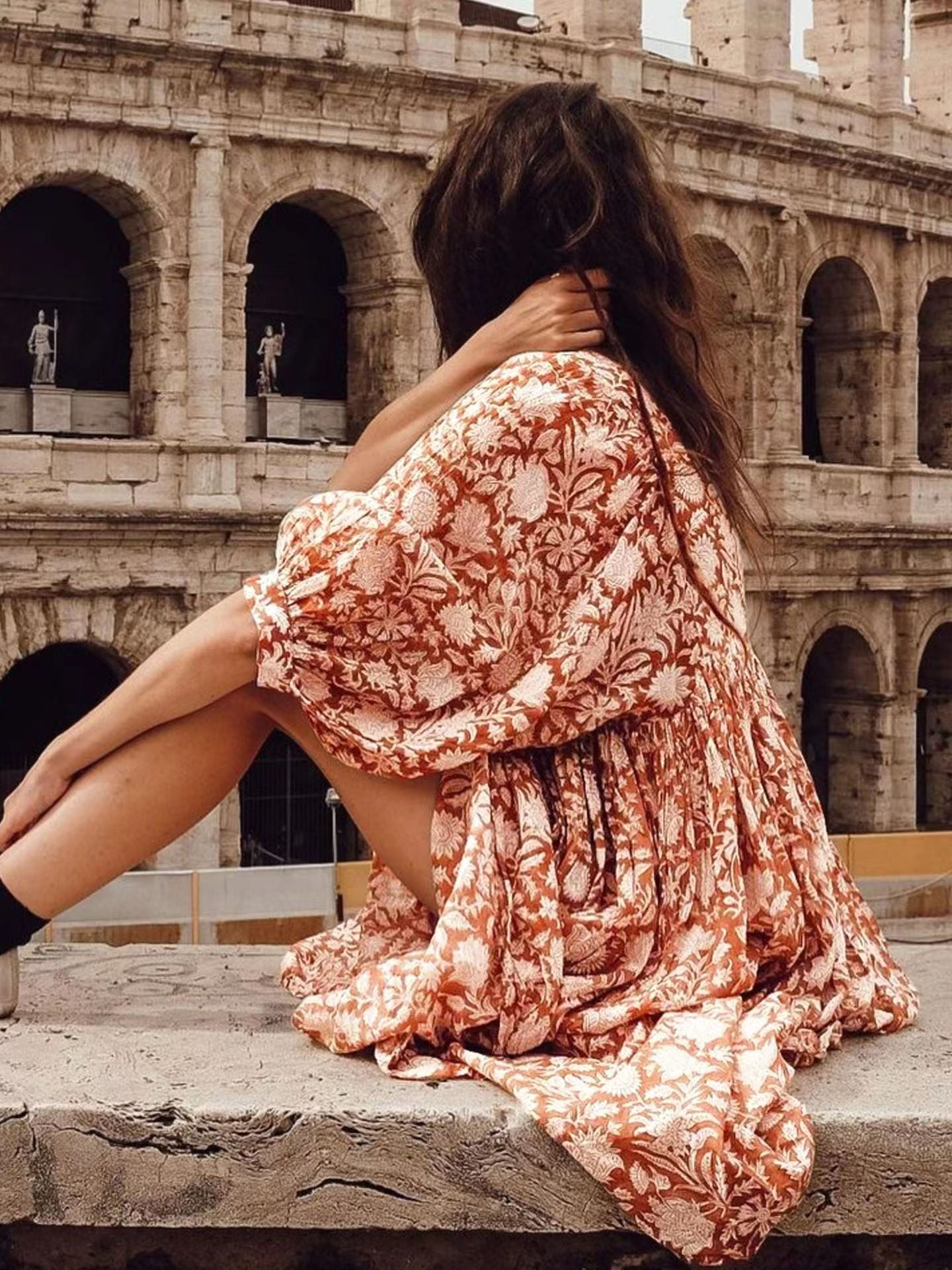 Summer Plus Size Loose Tie Dye Print Dress
