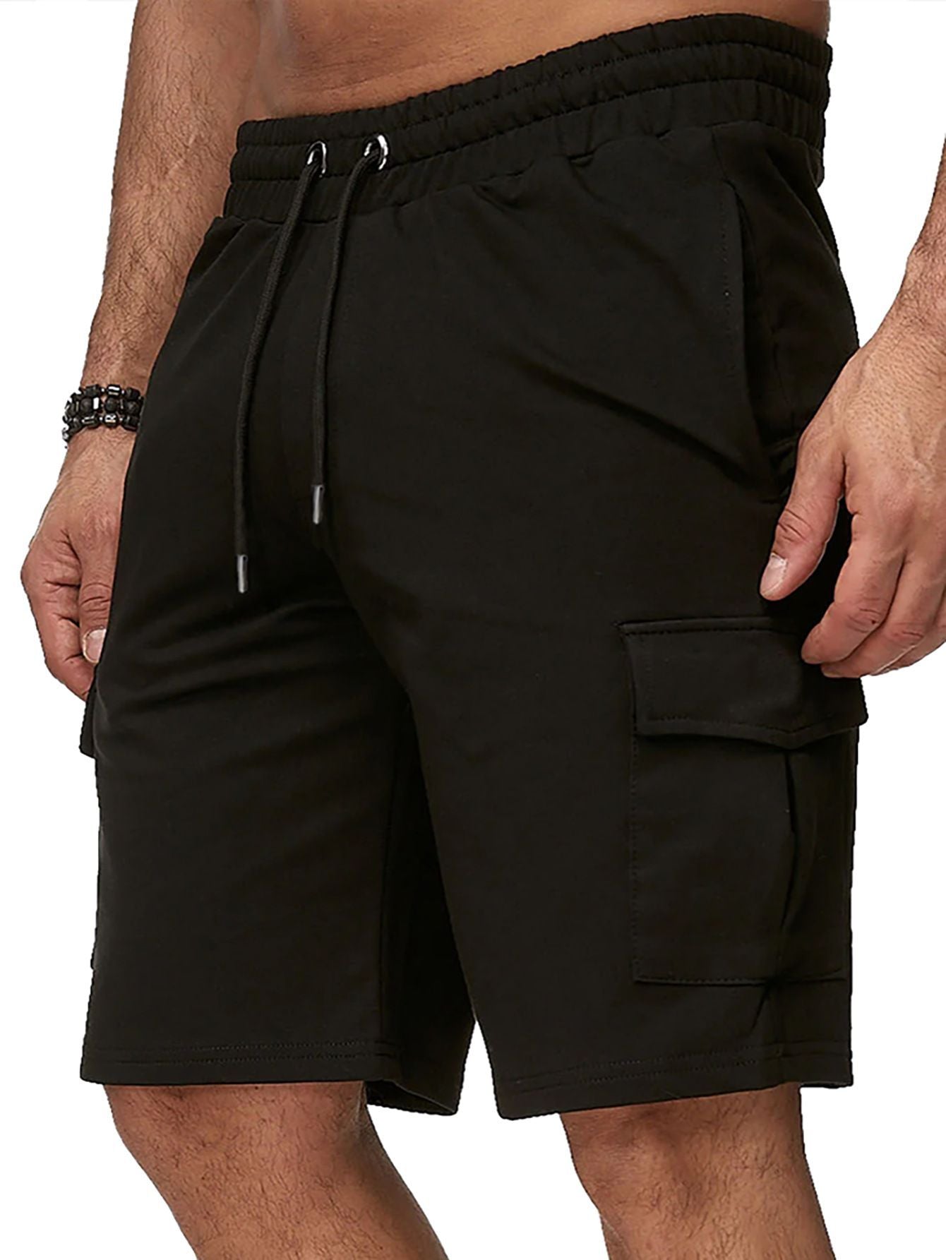Summer cross-border plus size men's short sports multi-pocket cargo pants sweatpants shorts fitness pants casual cropped pants