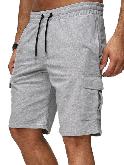 Summer cross-border plus size men's short sports multi-pocket cargo pants sweatpants shorts fitness pants casual cropped pants