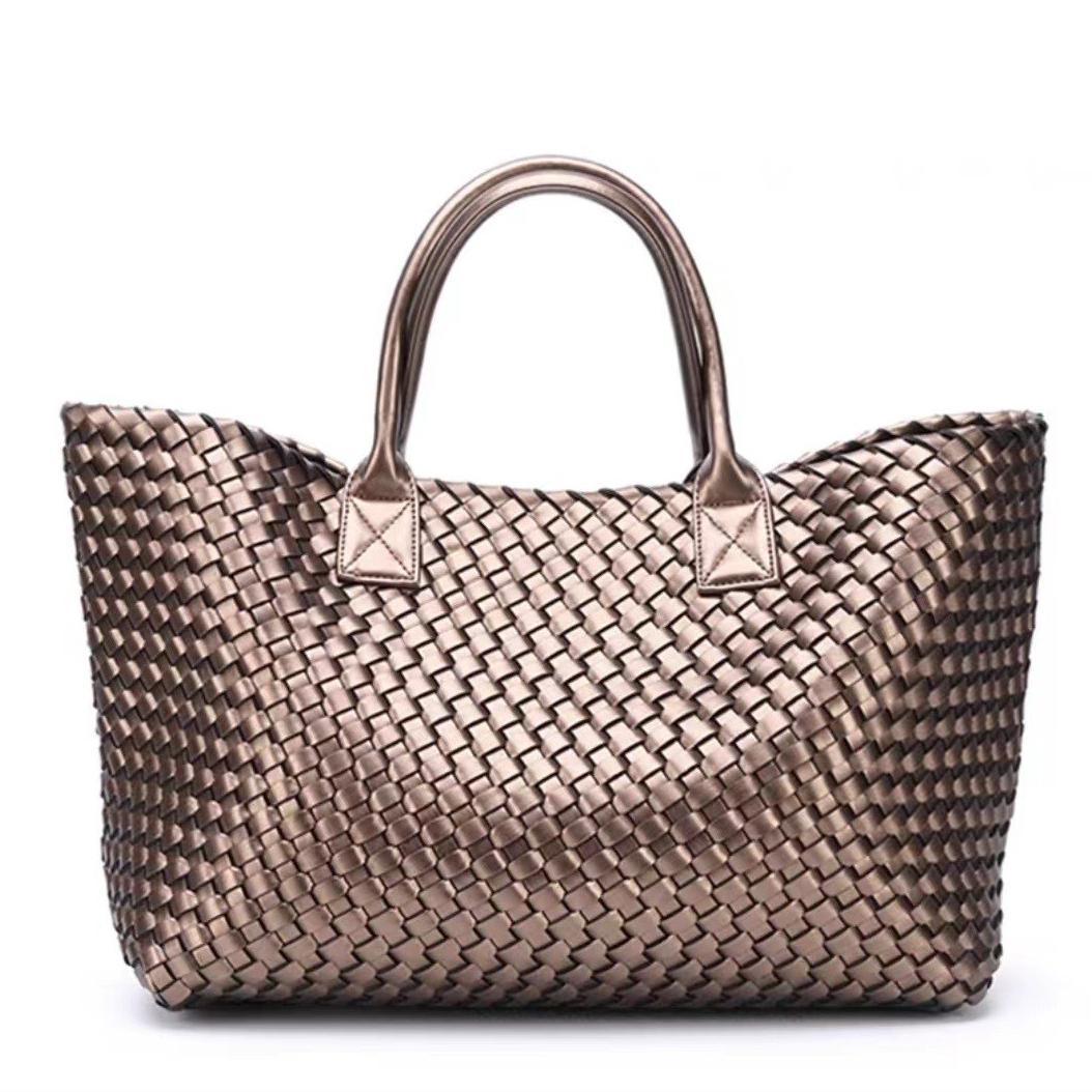 2025 New woven tote big bag fashionable high-end handbag celebrity same style trendy hand-carrying bag shoulder bag