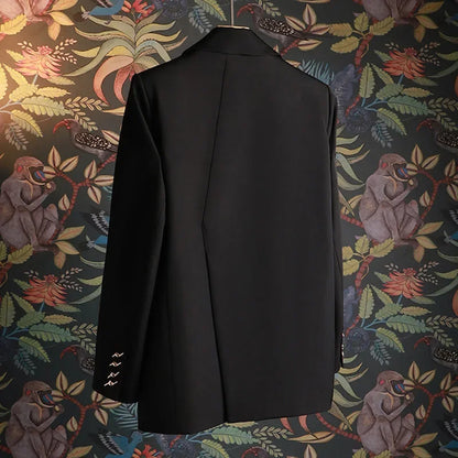 Suit jacket for women 2024 new spring and autumn casual design sense niche suit jacket split