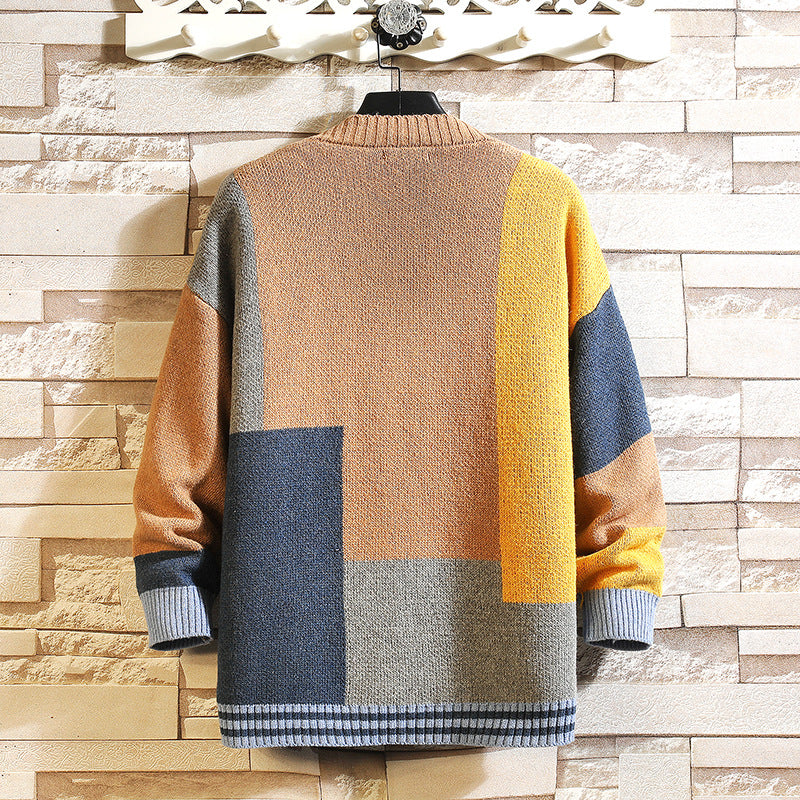 Polyester Cardigan Sweater Men