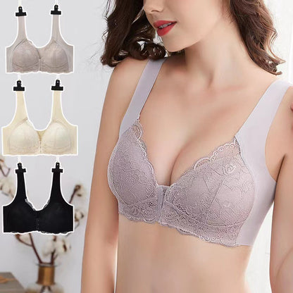Exclusive for cross-border lace front buckle adjustable back comfortable sports nursing bra seamless wireless underwear wholesale