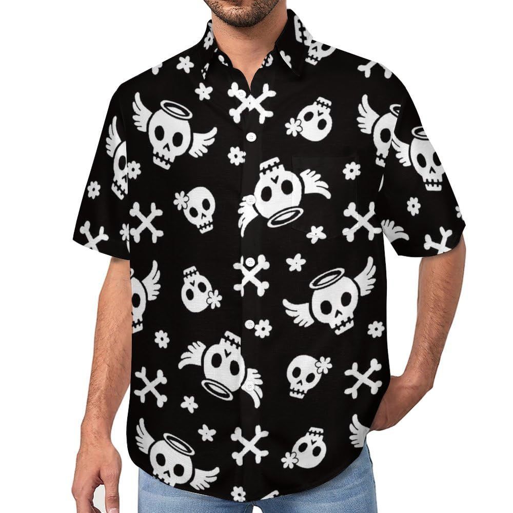 Men's Hawaiian shirt short sleeve button shirt tropical summer beach blouse casual floral Hawaiian shirt