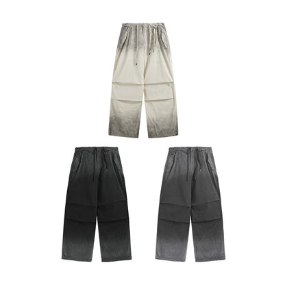 Jie Zhan men's clothing | Ready-to-wear washed wide-leg inkjet overalls 2025 Autumn New Drityfit azut dyed