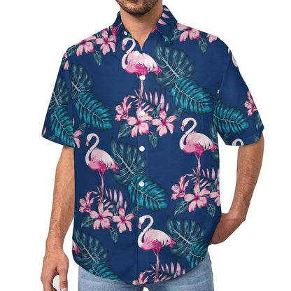 Men's Hawaiian shirt short sleeve button shirt tropical summer beach blouse casual floral Hawaiian shirt