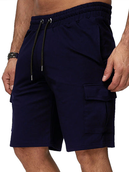 Summer cross-border plus size men's short sports multi-pocket cargo pants sweatpants shorts fitness pants casual cropped pants
