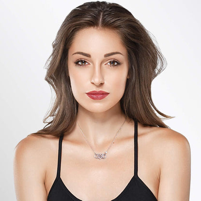 925 sterling silver infinite heart necklace for Women summer European and American Amazon cross-border Hot 8-shaped clavicle chain accessories