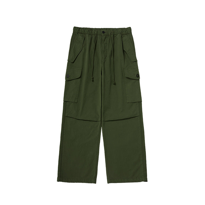 Jie Zhan men's clothing | Azut dyed paratrooper overalls fall 2025 retro Street Tide brand loose parachute pants