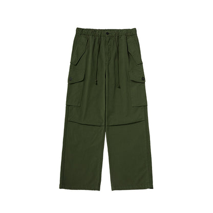 Jie Zhan men's clothing | Azut dyed paratrooper overalls fall 2025 retro Street Tide brand loose parachute pants