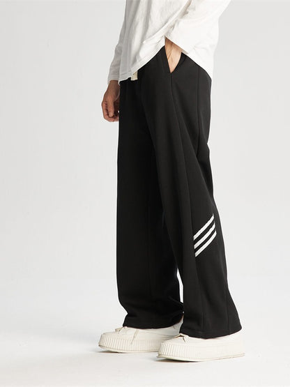 LKTM men's clothing# American heavy striped sweatpants men's and women's spring new fashion brand loose all-matching straight sports pants