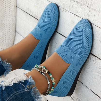 Independent station 2025 Spring and Autumn new European and American Foreign trade plus size round toe flat shoes women's low-cut sports casual shoes